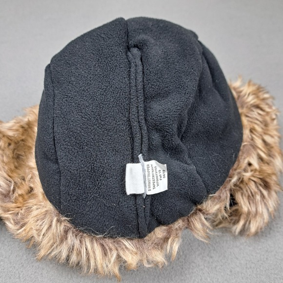 Gap Kids Hat Navy Warmest Trapper Ear Flap Fleece Lined Winter Cap Faux Fur Trim - Picture 7 of 12